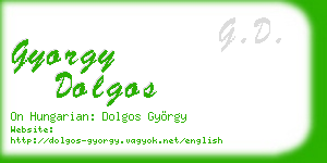 gyorgy dolgos business card