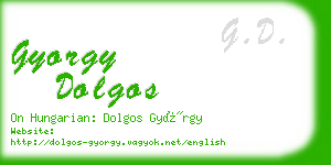 gyorgy dolgos business card